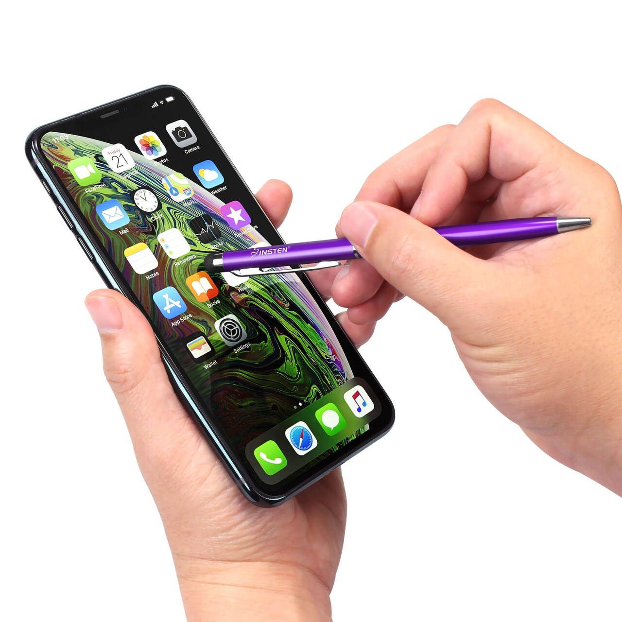 Insten 3pcs 2-in-1 Touch Screen Stylus Ballpoint Pen for Universal Phone Tablet for iPhone 11 / 11 Pro / 11 Pro Max 6S 6 Plus 5.5" 4.7" /5S 5C 4S